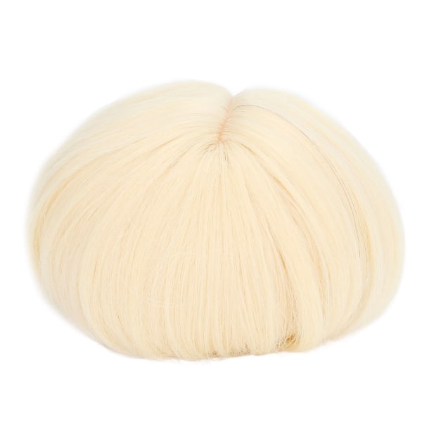 Docka hår peruk DIY elastisk högtemperatur fiber mesh Ljus blond docka peruk Kort för 1/3 kulled docka