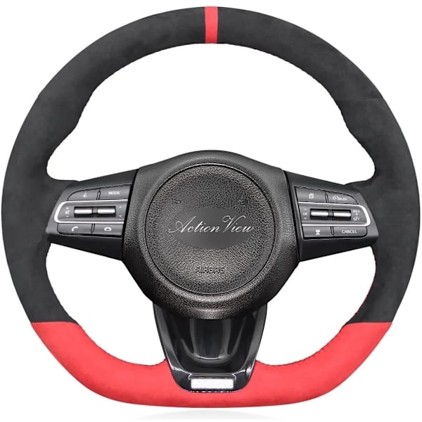 Rattstyrningsöverdrag för Kia bil, handsytt i Alcantara, för Kia Stinger (GT) 2018-2021 A7 as pictures