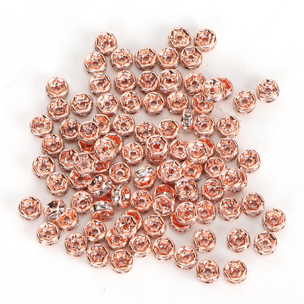 200 stk afstandsperler lige kant diamant DIY armbånd halskæde smykkefremstilling tilbehør 5 mm