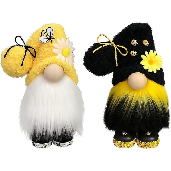 Plysj Doll Toy - Solsikke Bee Ornament | Spring Garden Ansiktsløs Doll Alf Decoration for Home Party Desktop