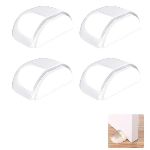 Dörrstopp - Ospecificerad - Halvcirkel - Transparent - Gummi - Självhäftande Transparent