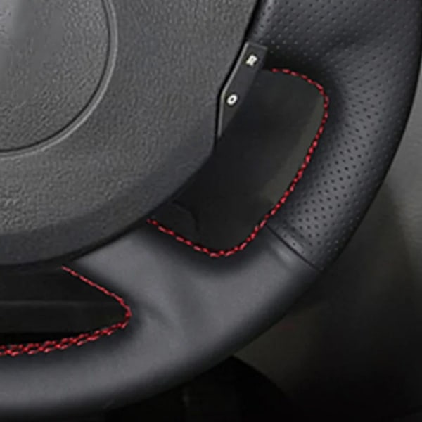 Svart konstläder rattöverdrag för Renault Laguna 2 Vel Satis Espace Trafic 2 2001-2014 Nissan Primastar 2009-2015 Blue Marker