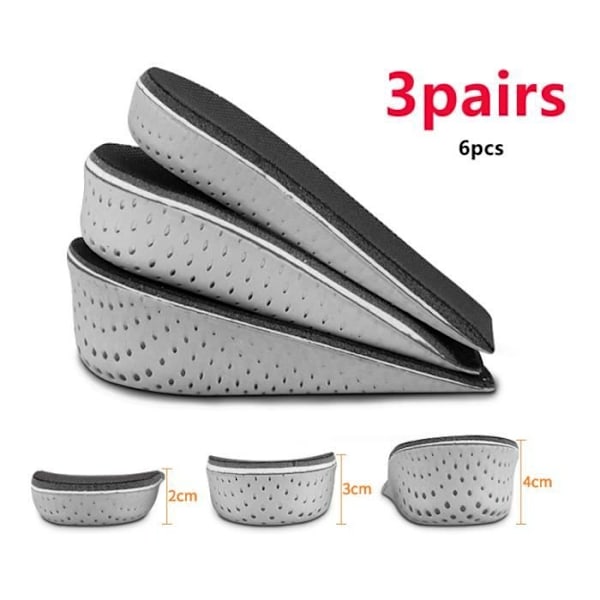 Hälkudde, Osynlig Höjdökning Halv Innersula, Andningsbar Hiss Eva Innersula, Unisex Sport Hälskydd, För Fötter, 6st