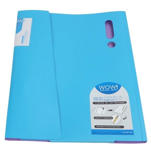 Kansio Kannettava opiskelijan huutomerkin muotoinen joustava tiedostokansio A3A4 testipaperin säilytyspussi, sininen