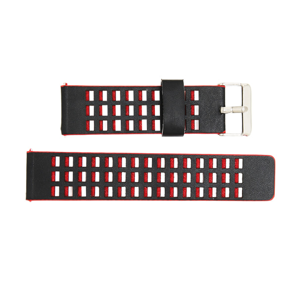 Lærrem kompatibel for Realme Watch 2 erstatning 22 mm klokkerem Armbånd Armbånd Svart Rød