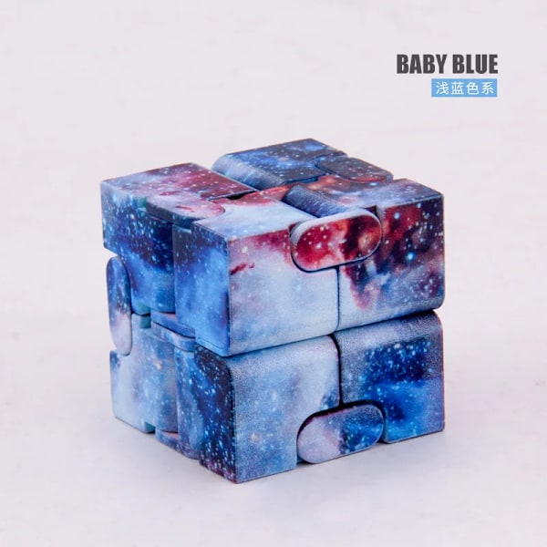 1 st Dekompressionsleksak Infinity Magic Cube för Vuxna Barn Fidget Leksaker Antistress Ångest Pussel Leksak baby blue