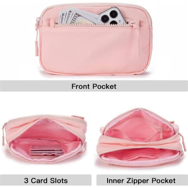 Midjeväska - Märke - Rosa - Bälte - Polyester - Lättvikt Pink