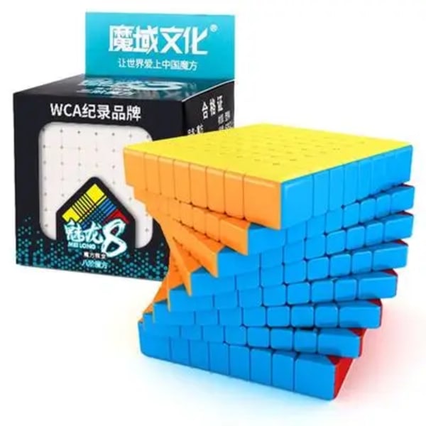 Mfjs 8X8 Magic Speed Cube Stickerless Professionella Fidget Leksaker 8 8X8 Cubo Magico Pussel Stickerless