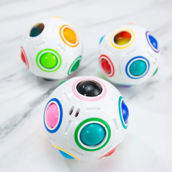 Antistress Magisk Regnbåge Pusselboll Stressreducerande Leksaker Pedagogisk Leksak Lärleksaker För Barn Vuxna Roliga Spel Presenter Luminous Green