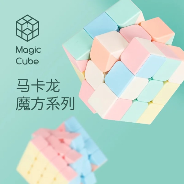 Pyramid Macaron Speed Cubo Magico Fidget Leksaker Ny Macaron Färg Magic Cube Macaron Stickerless Magic Cube 3X3 3x3