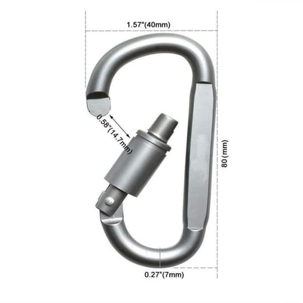 Aluminiumlegering D-ring Låskarbinhake Lättviktig Men Stark