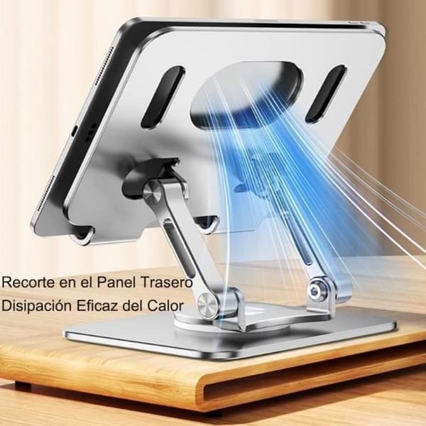 Multi-vinkel Tablet Ställ, 360° Roterande Vikbart Aluminium Tabletthållare, Kompatibel Med 4.7-12'' Tablet