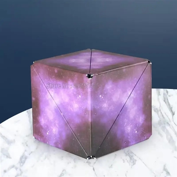 Föränderlig Magnetisk Magisk Kub För Barn Pussel Kub Antistress Leksak Vuxna Cubo Leksaker Förvandlas Till Över 70 Former purple 2