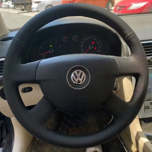 Rattskinnsöverdrag för Volkswagen VW Passat B6 - Anpassade bilinredningstillbehör, DIY original rattfläta