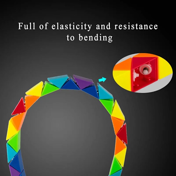 36 Segment Magisk Orm Multi-Färg 3D Pussel Fidget Leksaker Fidge Kub Twist Transformerbar Barn Pussel 36 Speed