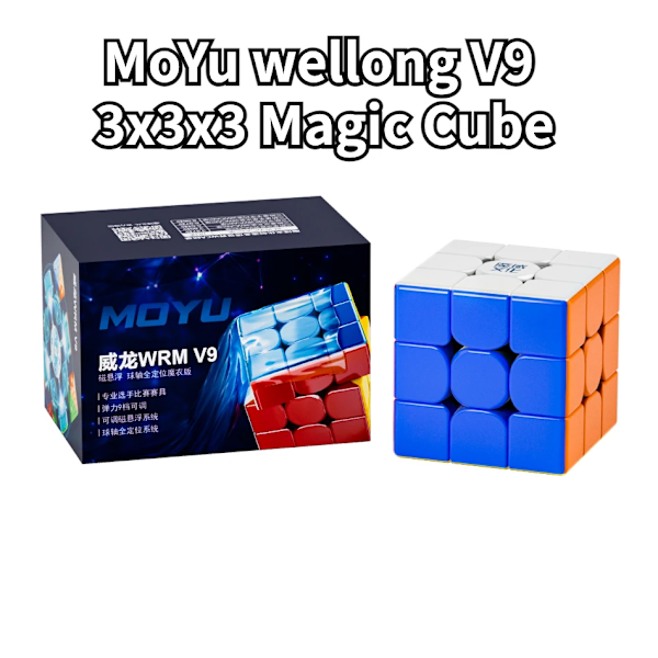 !Nytt! [Funcube] Wellong V9 3X3X3 Magic Cube Weilong Wrm Maglev Ball-Core Uv 3X3 Professionell Magnetisk Magic Cube Magnetic Version