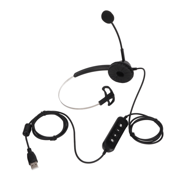 H360- USB-3-puhelinkuuloke, musta äänenvoimakkuuden säätö Mykistä yksipuoliset kuulokkeet USB liittimellä puhelinkeskukseen