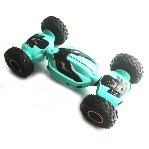 Rock crawler 4wd twist stunt rc bil fjärrkontroll radiostyrd maskin leksaksfordon dubbelsidig drift leksaker för pojkar 23AS-Blue