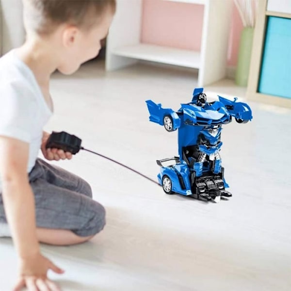 2-i-1 Fjärrkontrollbil som kan förvandlas till en robot - Shop-Story - Blå - För barn från 3 år och uppåt Blue