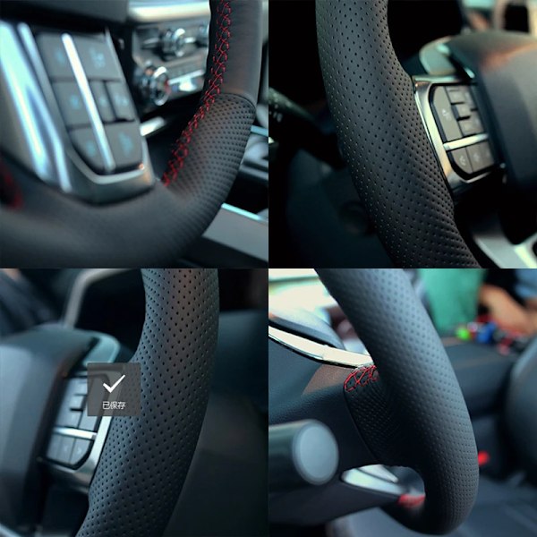 Skräddarsydd DIY-rattöverdrag i mikrofiberläder för Audi Q7 2012-2015 Q3 Q5 2013-2016 A4 (B8) 2014 2015 A6 (C7)