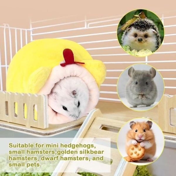 Pieces Mini Hamster Säng, Marsvinssängar För Små Djur, Tecknad Djurform, Varm Sovsäng