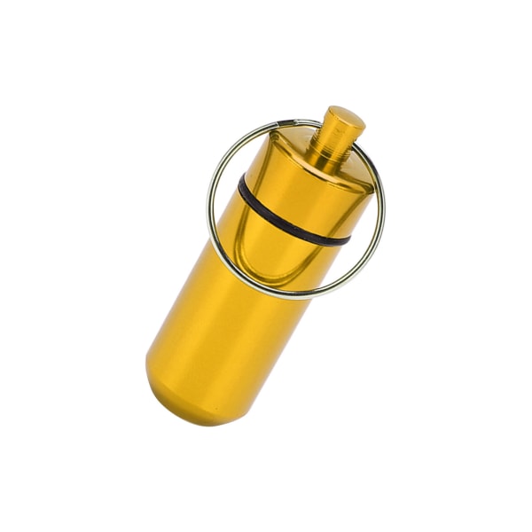 Alumiiniseoksesta valmistettu lääkepullo ulkokäyttöön kannettava vedenpitävä kosteudenkestävä lääkepullo keltainen