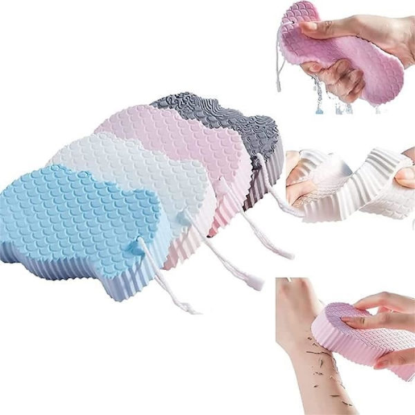 Paket Ultra Mjuka Badsvampar För Kropp Och Dusch - Supermjuk Exfolierande Badsvamp - Spa Skrubber