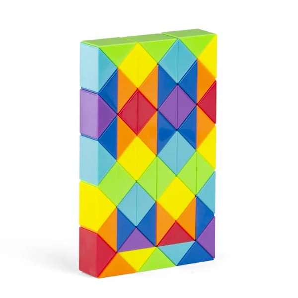 Regnbågsfärgad Vridande Magisk Orm Linjal Pussel Böjande Montessori Leksak Anti-Stress Magisk Orm Form Släpp Stress Zl 60PCS