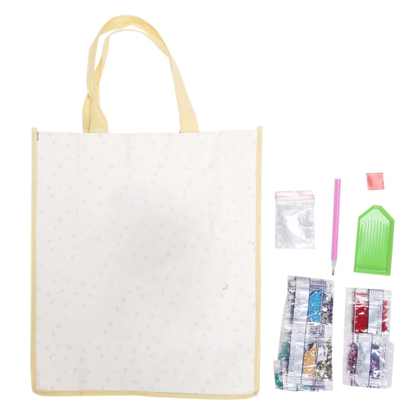 Diamond Painting Shopping Bag Gjenbrukbar med håndtak DIY Sammenleggbar Tote Bag Håndlaget Art Craft (HBD10)