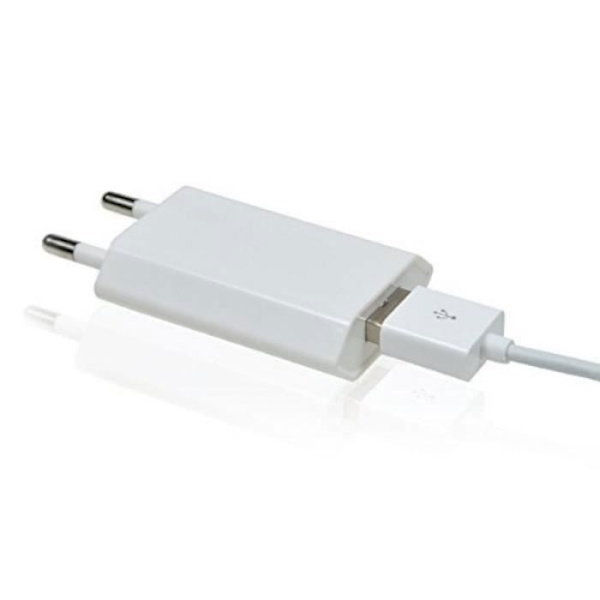 Universell Vit Adapter Laddare Eu Kontakt Vägguttag 1A Iphone 8 Plus