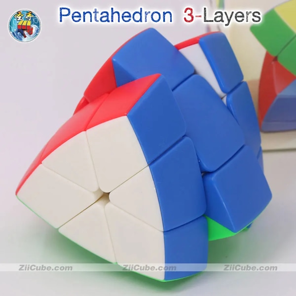 Sengso Magic Logic Cube 5 Axis Lager Cubo Magico Pentahedron 2X2 3X3 Fem Hedron 2By2 Stickerless Pussel Leksak Spel 5 Axis 3 Layers