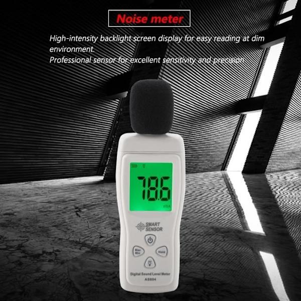 Digital ljudnivåmätare 30-130Db Professionell decibelmätning - Ljudnivåmätare - LCD-display Hb043