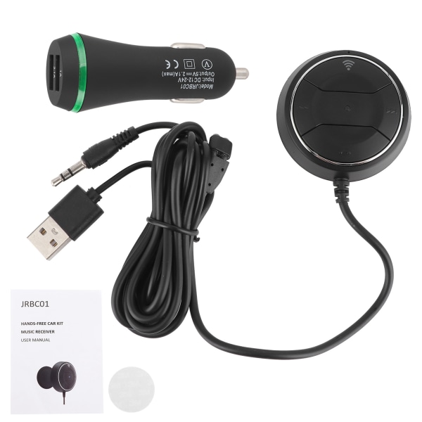 Trådløst Bluetooth V4.0 bilsett NFC håndfri samtale musikkmottaker spiller 3,5 mm aux port
