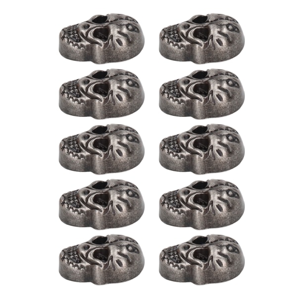 50 sett Skullnagler Enkelt 25x16mm DIY Ghost Head Punk Style Galvanisering Sink Legering Skull Button for Lærhåndverk Sølv Svart