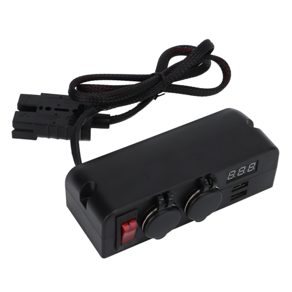 Billaddare Adapter 2 USB Laddare Uttag Spänning Digital Display Power Batteriadapter