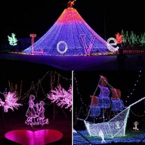20M 200 LED Solarslinga IP44 Vattentät Utomhus Trädgård Uteplats Bröllop Julfest - Multicolor