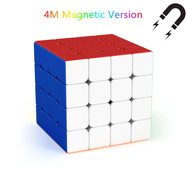 Kub, Magnetisk 4X4X4 Kub, 4M Magnetisk 4X4 Speed Cube Professionell Magisk Kub, 4*4*4 Magnetiska Kub Leksaker Moyu 4M 4x4 cube