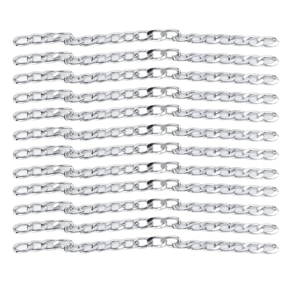 Aluminium kantstenskæder 32,8 fod Elegant stil DIY håndværk Metal Craft kæde til reklamebræt Håndtaske smykker 2207012 Sølv