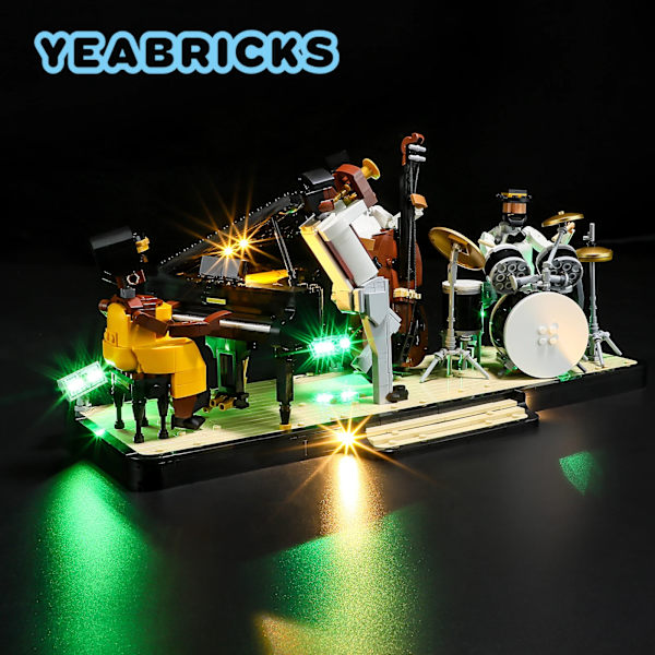 Yeabricks LED-belysningsset för 21334 Jazzkvartetten byggklossar set (ingår inte modellen) klossleksaker för barn Only LED Light Set