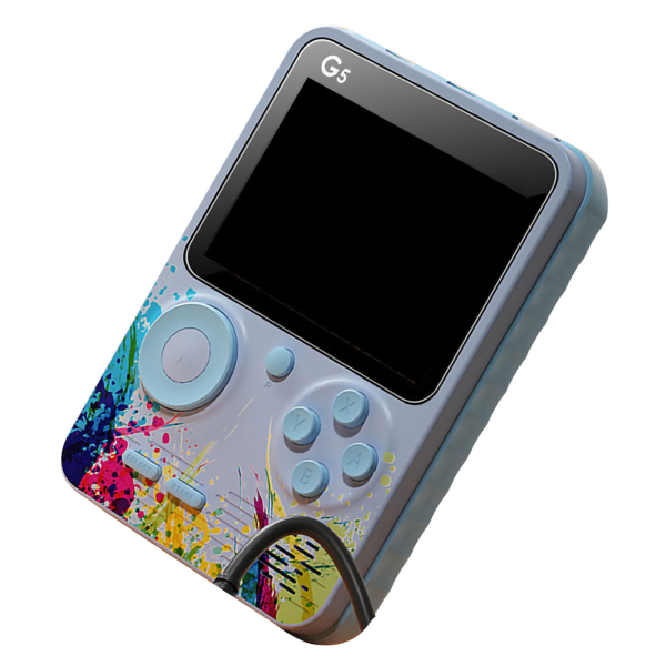 G5 håndholdt spillkonsoll 3.0-tommers skjerm Håndholdt spillenhet støtter minnekortutvidelse og 2 spillere spill Fargerik grågrønn