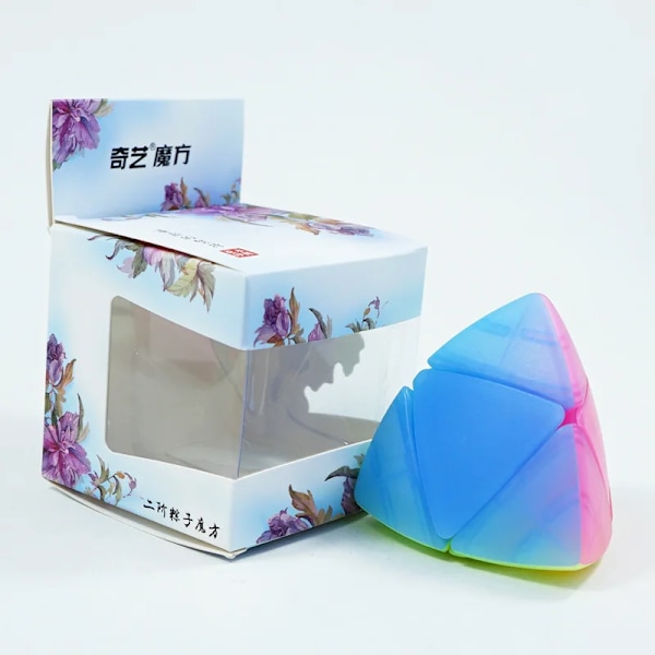 Jelly Färg 2X2 3X3 4X4 5X5 Pyramid Nyckelring Magic Cube Jelly Pedagogisk Cubo Magico Pussel Leksak För Barn Present 2X2 zongzi