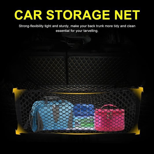 Universal Bil Bagage Nät Elastisk Bagageförvaring Lastnät 90X40Cm