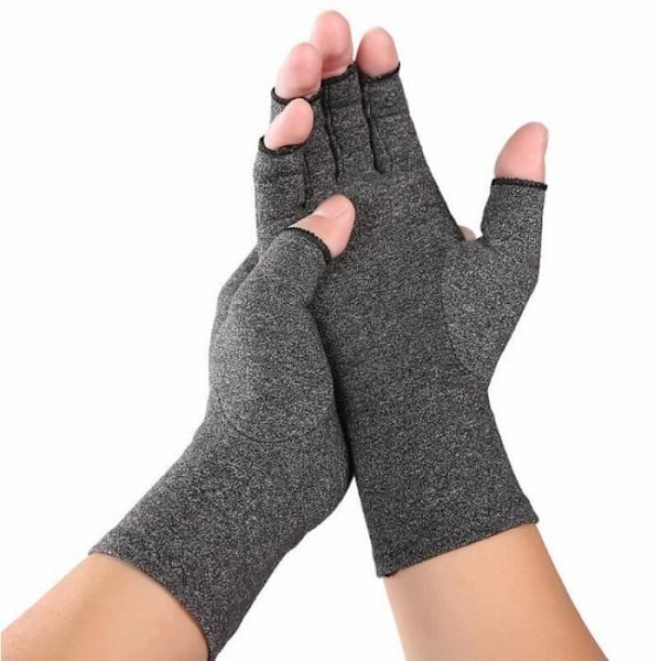 Värme- och kompressionshandskar för reumatoid artrit och artros smärtlindring - Män Kvinnor L Kod (20-24Cm)