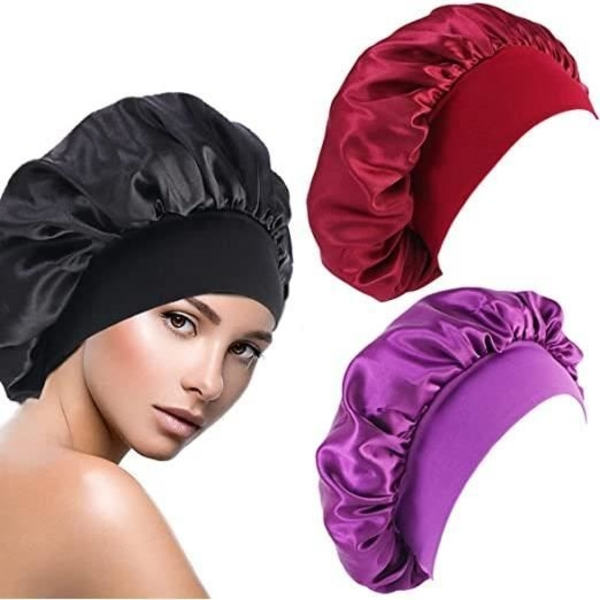 Nattmössa - Satin - 3 stycken - Stretchig - Lättviktig - Andningsbar