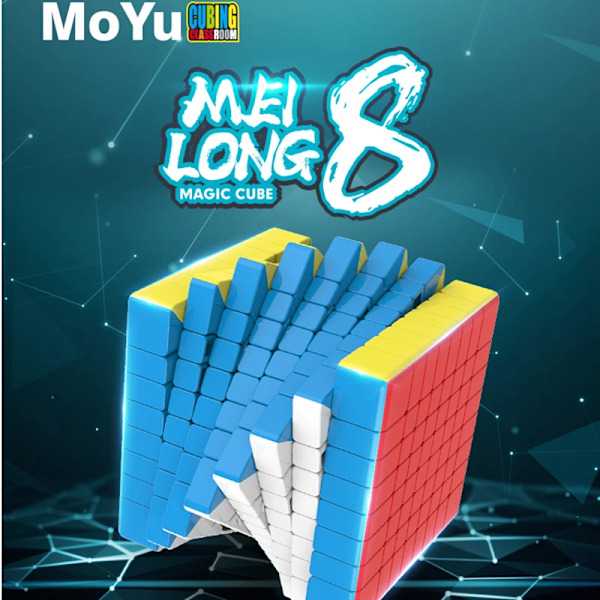 Mfjs 8X8 Magic Speed Cube Stickerless Professionella Fidget Leksaker 8 8X8 Cubo Magico Pussel Stickerless