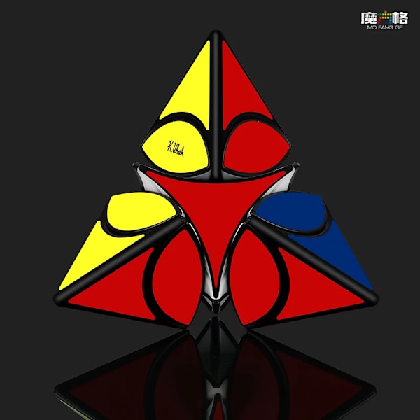 Coin Pyraminx Magic Speed Cube Stickerless Professionella Fidget Leksaker Coin Pyramid Cubo Magico Pussel Black
