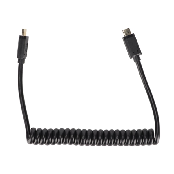 USB C-kabel USB C til USB C 14K 60hz 3A Hurtigopladning 10Gbps 1,2m spiralfjederdesign USB C-strømkabelHan lige til hanlige stik