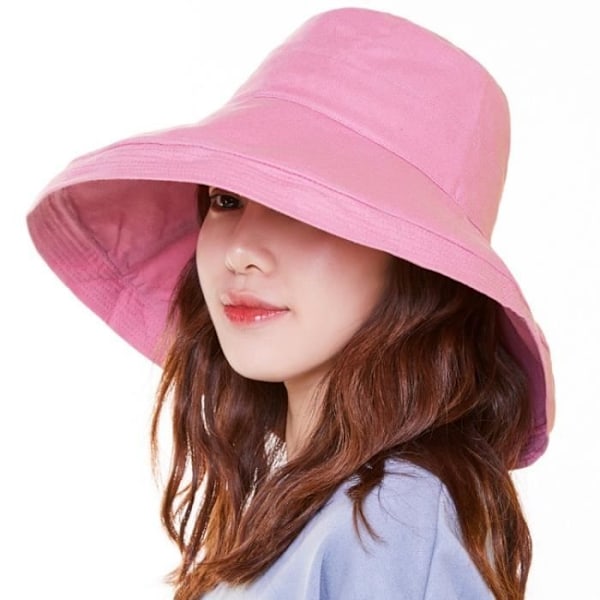 Anti-UV Solhatt - Bob - Dam - Rosa Pink