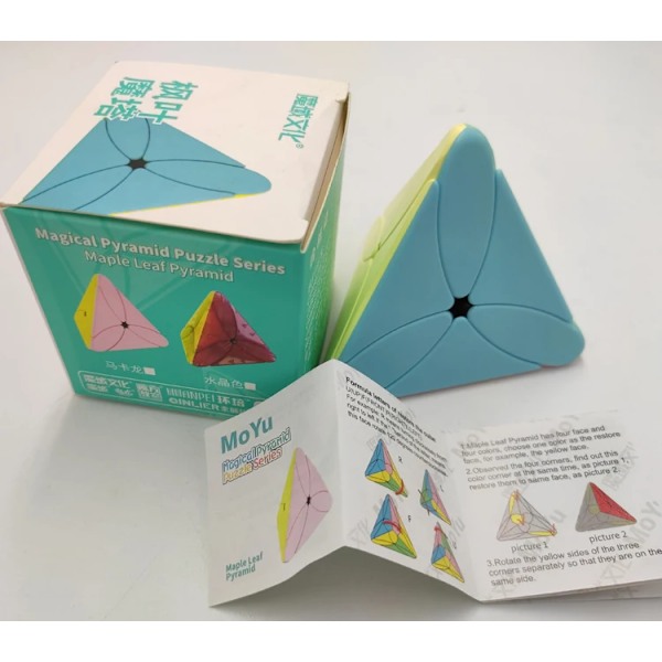 Triangel Pyraminx Lönnlöv Hörn Twist Pyraminx Boomerang Pärla Pyraminx Födelsedagspresentidé Förskolebarn Lärande Boomerang