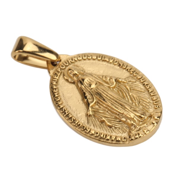 Katolsk medalj Guld Färg Metall Material Slitstark detaljdesign Kreativitet Jesus Accessoarer
